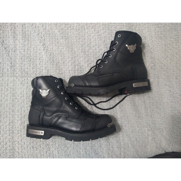 Harley-Davidson Men\'s Stealth Motorcycle Boots. Patch Lace Black Riding D91642 main image 8